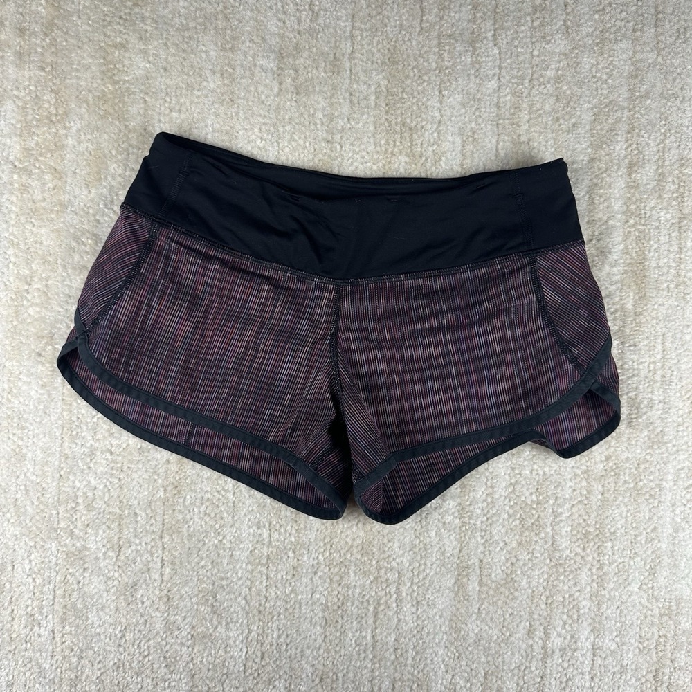 Lululemon Speed Shorts Firework Floral Running Work Out Womens 8 Performance